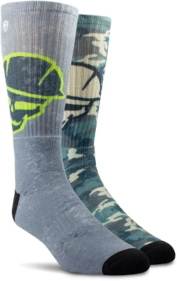 Ariat Men's Roughneck Graphic Crew Socks                                                                                        