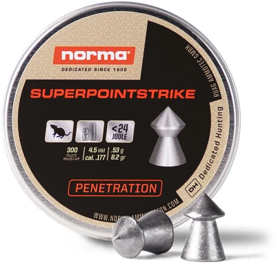 Norma USA Superpoint Strike .177 8.2GR Ammunition 300 Count                                                                     