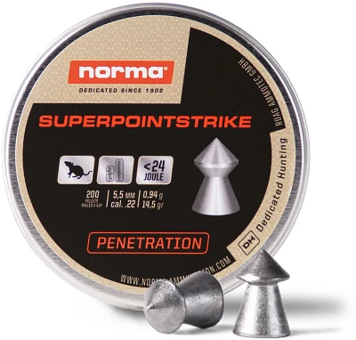Norma USA Superpoint Strike .22 14.5GR Ammunition 200 Pack                                                                      
