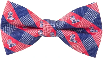 Eagles Wings University of Mississippi Woven Polyester Checkered Bow Tie                                                        