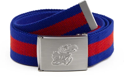 Eagles Wings University of Kansas Fabric Belt                                                                                   