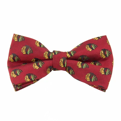 Eagles Wings Chicago Blackhawks Woven Polyester Repeat Bow Tie                                                                  