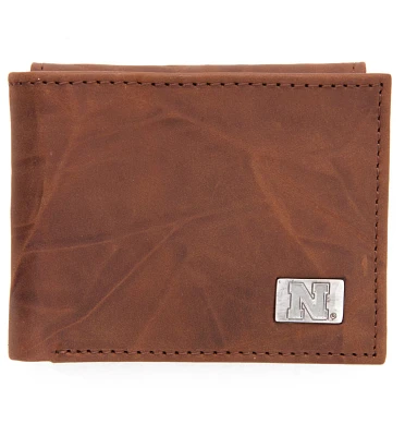 Eagles Wings University of Nebraska Leather Bi-Fold Wallet                                                                      