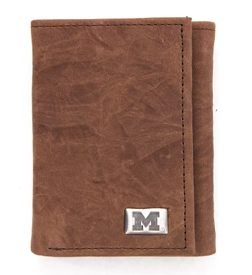 Eagles Wings University of Michigan Leather Tri-Fold Wallet                                                                     