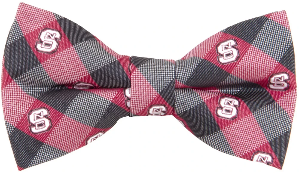 Eagles Wings North Carolina State University Woven Polyester Checkered Bow Tie                                                  