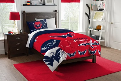 The Northwest Company Washington Capitals Hexagon Twin Comforter and Sham Set                                                   