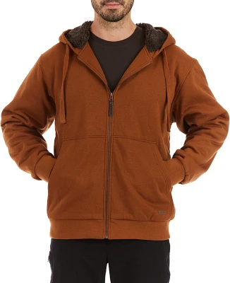 Smith's Workwear Men's Sherpa-Lined Fleece Jacket with Contrast Decorative Stitching