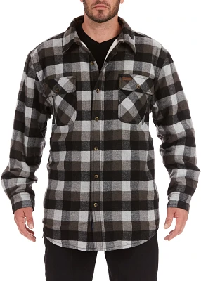 Smith's Workwear Men's Sherpa Lined Flannel Shirt Jacket