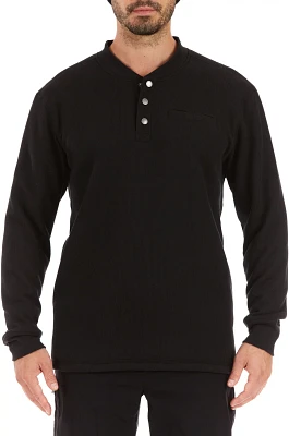 Smith's Workwear Men's Sherpa Bonded Thermal Henley Pullover Shirt