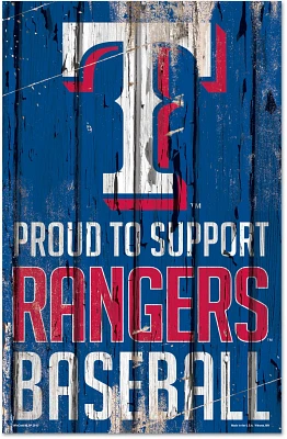 WinCraft Texas Rangers Wood Sign                                                                                                