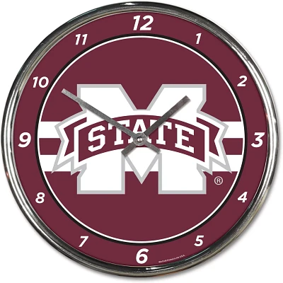 WinCraft Mississippi State University Chrome Clock                                                                              