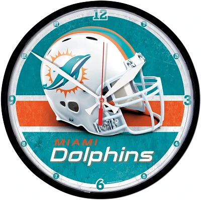 WinCraft Miami Dolphins 12.75 in Round Wall Clock                                                                               