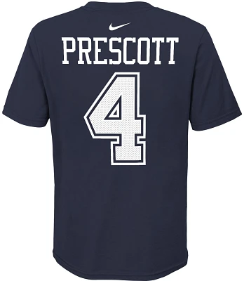 Nike Boys' Dallas Cowboys Prescott Name and Number Graphic T-shirt