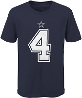 Nike Boys' Dallas Cowboys Prescott Name and Number Graphic T-shirt