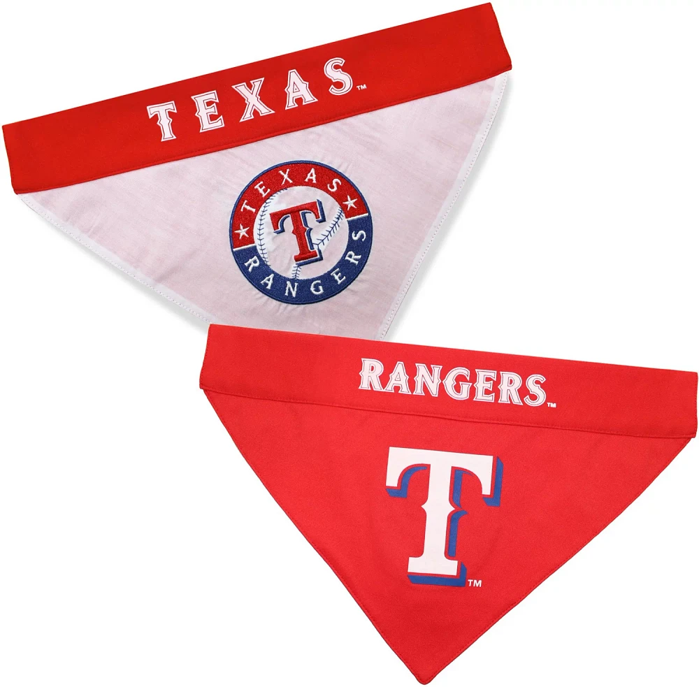 Pets First Texas Rangers Reversible Dog Bandana