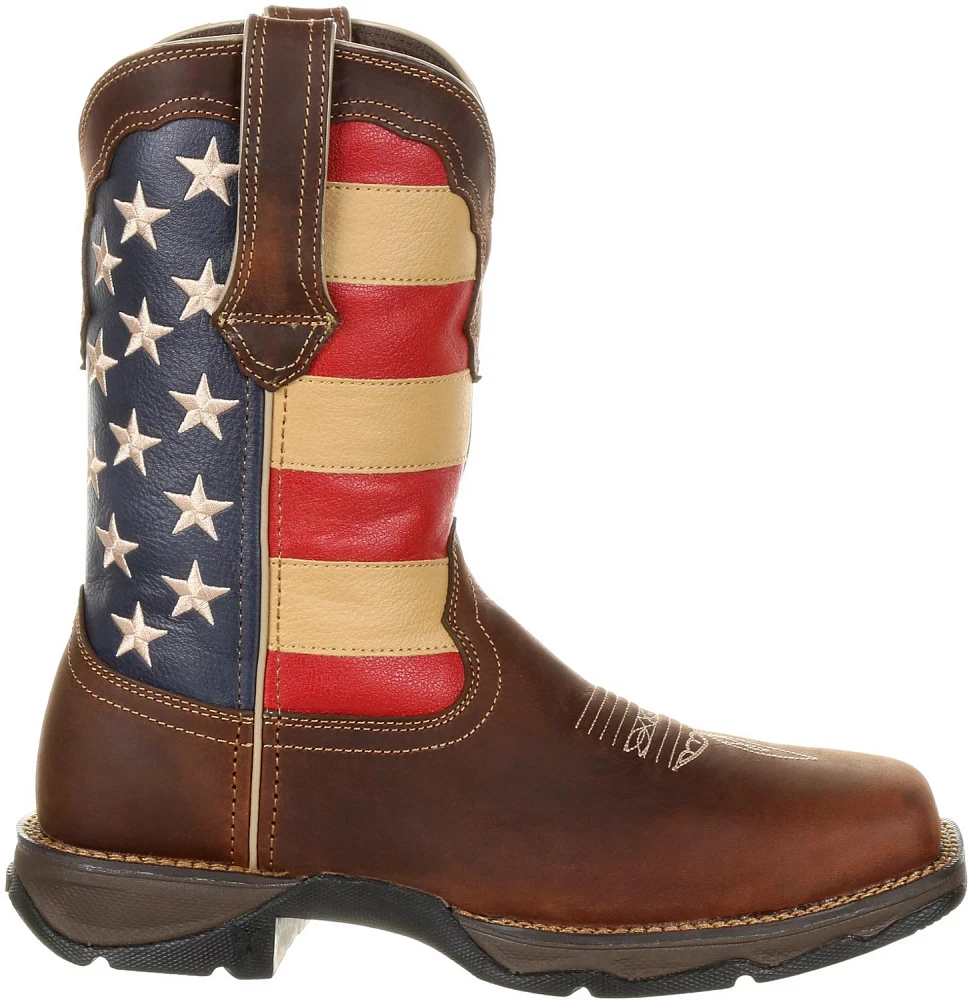 Durango Women's Lady Rebel Work Patriotic Flag Steel Toe Work Boots                                                             