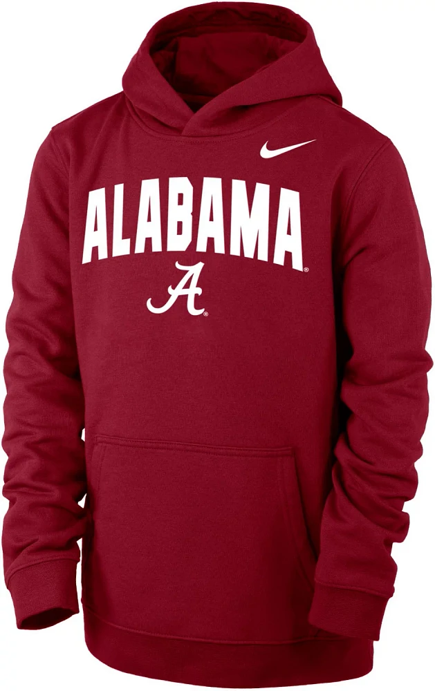 Nike Boys' University of Alabama Club Fleece Pullover Hoodie                                                                    