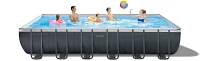 INTEX Ultra XTR 24 ft x 12 ft x 52 in Rectangular Metal Frame Pool Set                                                          