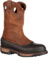 Georgia Men's Muddog Waterproof Wellington Steel Toe Work Boots                                                                 