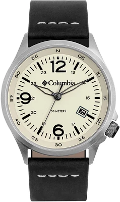 Columbia Sportswear Men's Canyon Ridge 3-Hand Leather Strap Watch                                                               