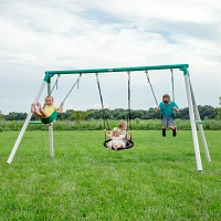 Backyard Discovery Little Brutus Heavy Duty Metal Swing Set                                                                     