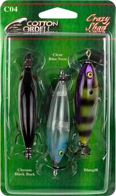 Cotton Cordell Crazy Shads 3-Pack                                                                                               
