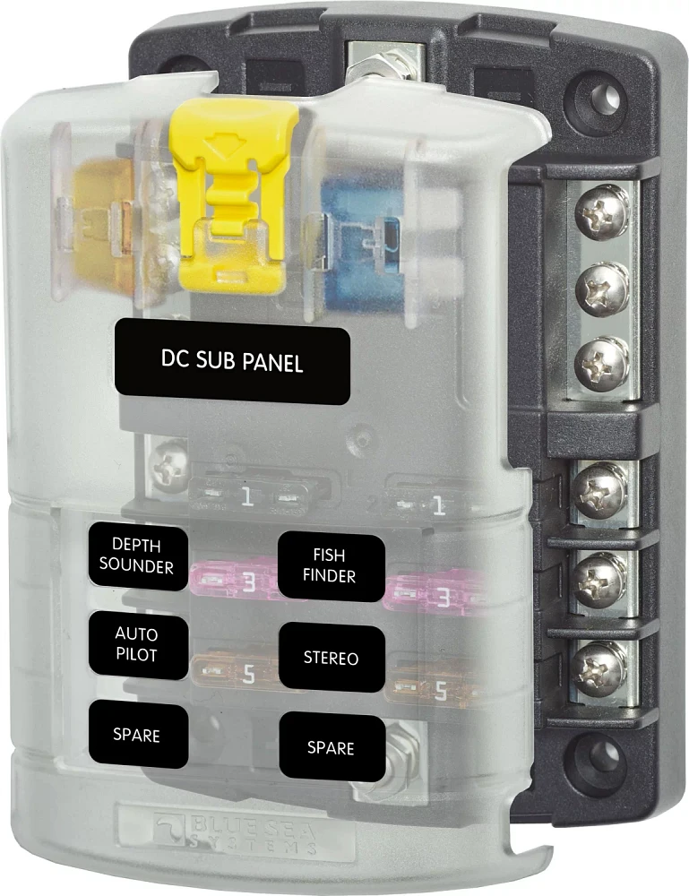 Blue Sea Systems ST Blade 6 Circuit Fuse Block                                                                                  