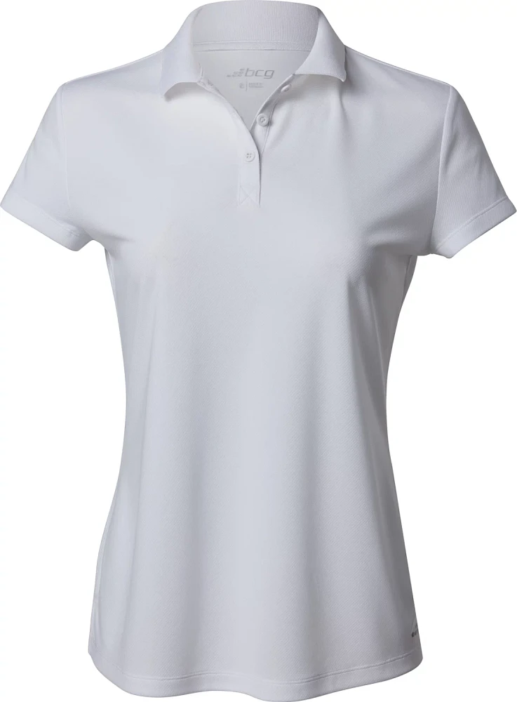 BCG Women's Tennis Solid Short Sleeve Polo Shirt