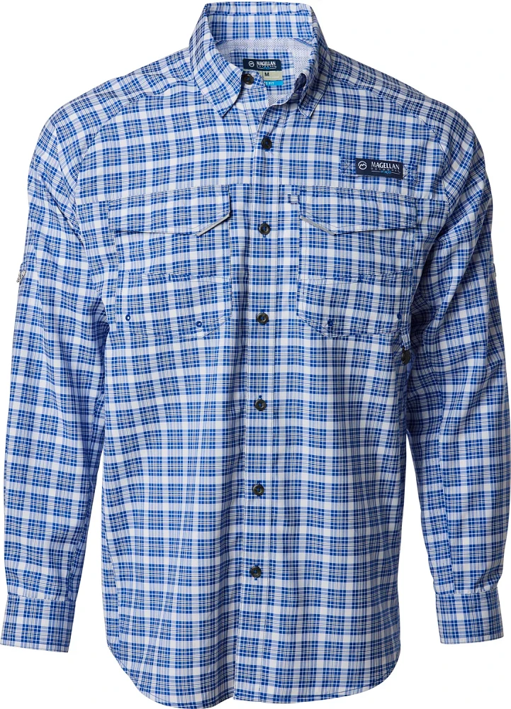 Magellan Outdoors  Men's Pro Fish Plaid Long Sleeve Shirt