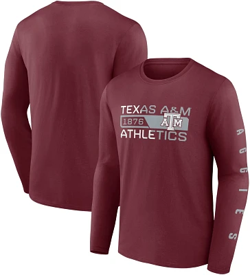 Fanatics Men's Texas A&M University Iconic Broad Jump Graphic Long Sleeve T-shirt