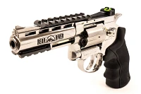 Barra Airguns Exterminator 4 in Nickel BB Revolver                                                                              