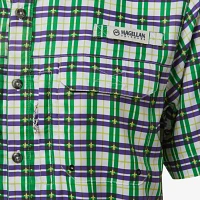 Magellan Outdoors Men's Mardi Gras Plaid Short Sleeve Shirt                                                                     