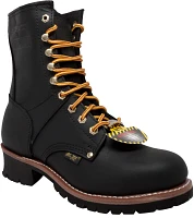 AdTec Men's Full Grain Steel Toe Logger Boots