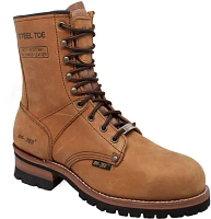 AdTec Men's Logger Steel Toe Work Boots                                                                                         