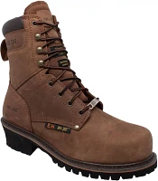 AdTec Men's 8 in Steel Toe Super Logger Work Boots                                                                              