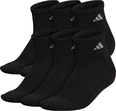 adidas Women's Athletic Cushioned Quarter-Length Socks 6-Pack