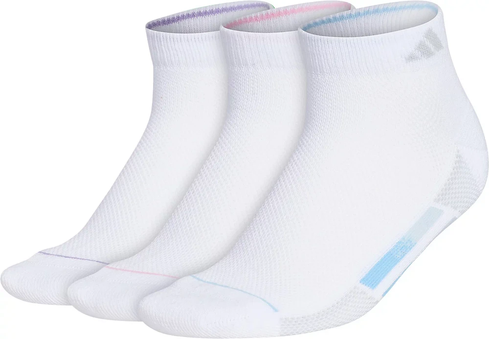 adidas Women's Superlite Stripe III Low Cut Socks 3-Pack                                                                        
