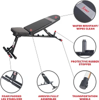 Sunny Health & Fitness Adjustable Utility Weight Bench                                                                          