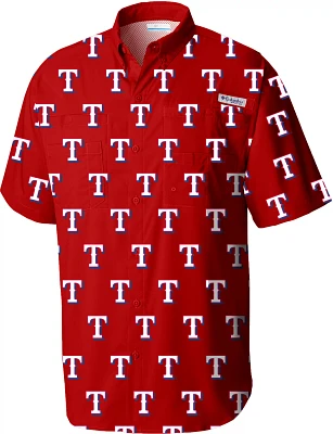 Columbia Sportswear Men's Texas Rangers Sublimation Tamiami Short Sleeve Shirt