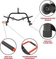 Sunny Health & Fitness Multi-Weight Plate and Barbell Rack                                                                      