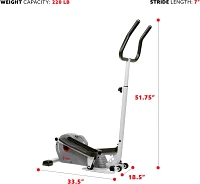 Sunny Health & Fitness Magnetic Standing Elliptical Trainer                                                                     