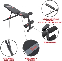 Sunny Health & Fitness Incline/Decline Weight Bench                                                                             