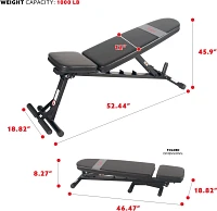 Sunny Health & Fitness Adjustable Utility Weight Bench                                                                          