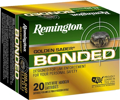 Remington Golden Saber Bonded .45 ACP 185-Grain Handgun Ammunition - 20 Rounds                                                  