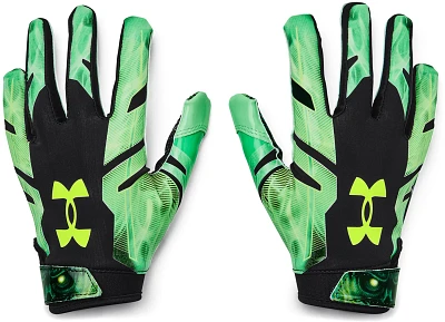 Under Armour Youth F8 Slime Football Gloves                                                                                     