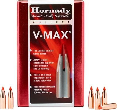 Hornady V-Max 17 Cal .172 25-Grain Reloading Bullets - 100 Rounds                                                               