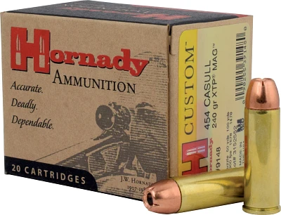 Hornady Custom XTP 454 Casull 240-Grain Ammunition - 20-Rounds                                                                  