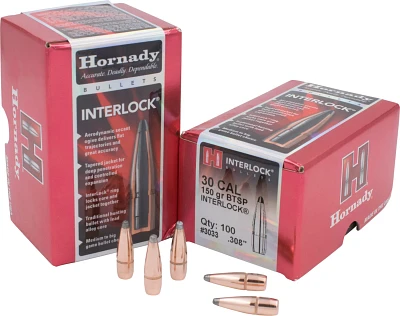 Hornady InterLock Cal 150-Grain Reloading Bullets