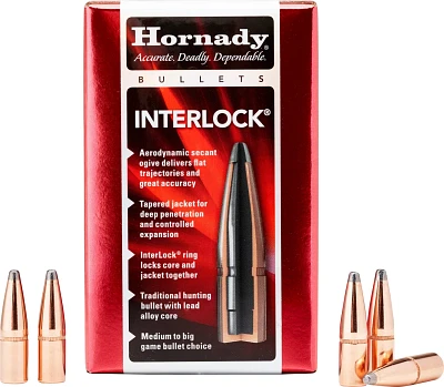 Hornady InterLock Cal -Grain Rifle Reloading Bullets