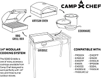 Camp Chef Professional Flat Top 14 in x 32 in Double Burner Griddle                                                             